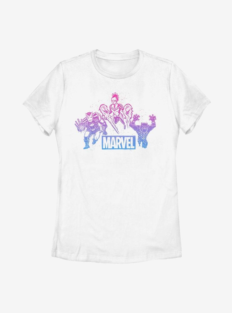 Marvel Avengers Gradient Group Womens T-Shirt
