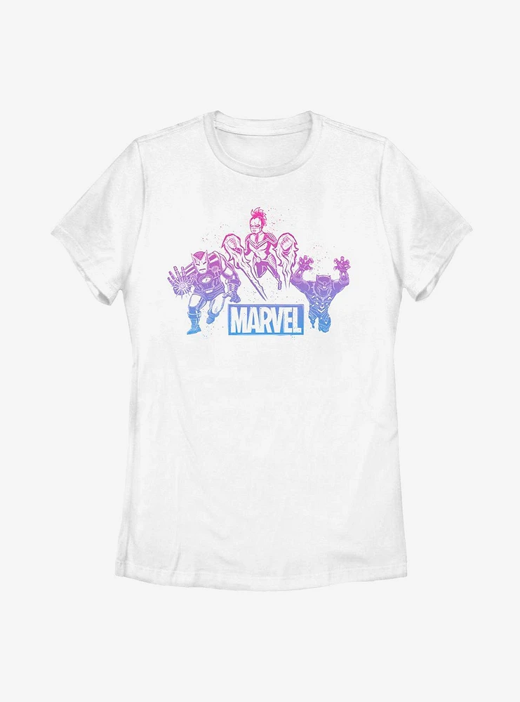 Marvel Avengers Gradient Group Womens T-Shirt