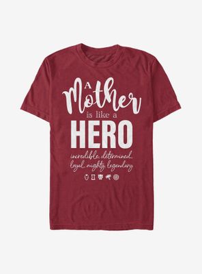Marvel Avengers A Mother Hero Quote T-Shirt