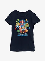 Marvel Avengers Birthday Assemble Youth Girls T-Shirt