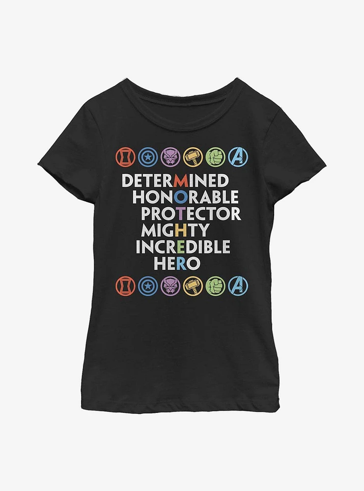 Marvel Avengers Mother Attributed Hero Youth Girls T-Shirt
