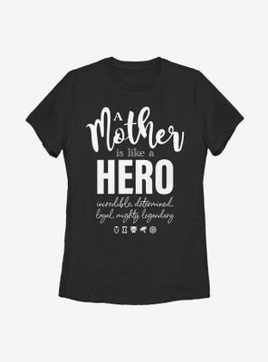 Marvel Avengers A Mother Hero Quote Womens T-Shirt