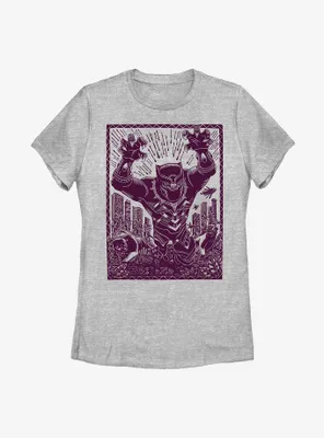 Marvel Black Panther Stencil Womens T-Shirt