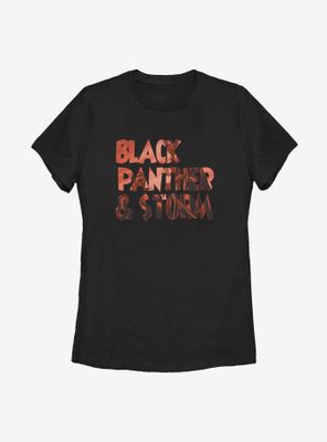 Marvel Black Panther Text Fill Womens T-Shirt