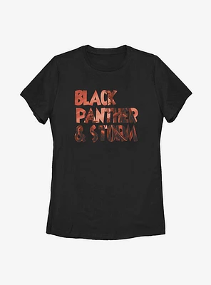Marvel Black Panther Text Fill Womens T-Shirt