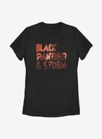 Marvel Black Panther Text Fill Womens T-Shirt