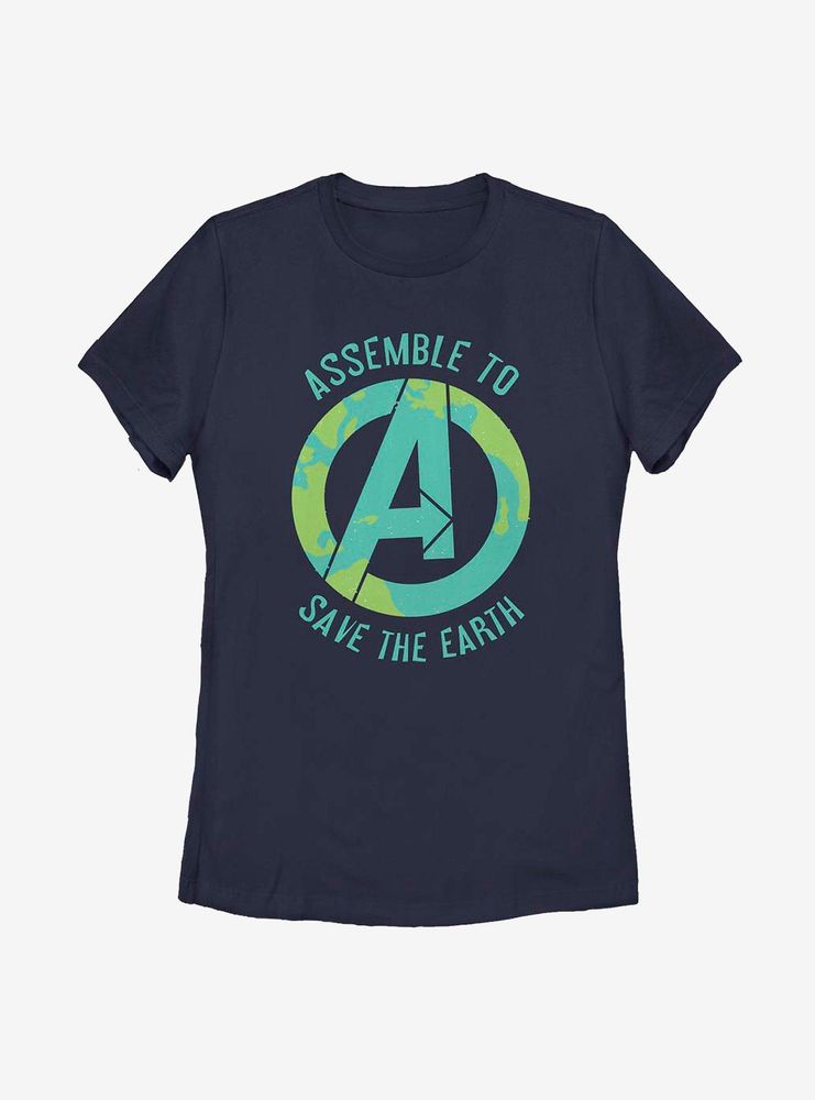 Marvel Avengers Assembling To Save Womens T-Shirt