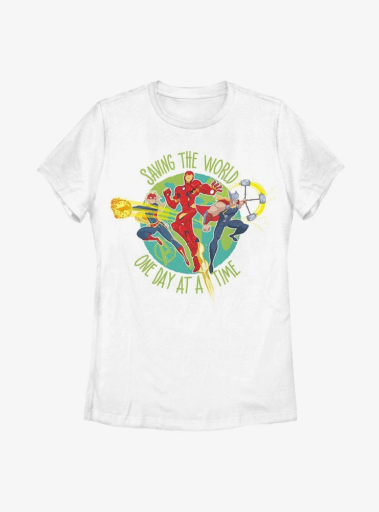 Marvel Avengers Saving The World Womens T-Shirt