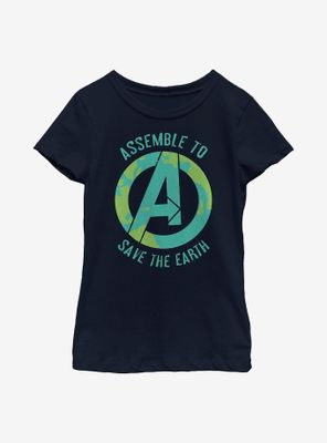 Marvel Avengers Assembling To Save Youth Girls T-Shirt