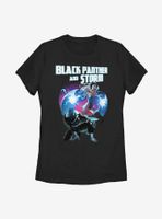 Marvel Black Panther Hero Couple Heart Womens T-Shirt