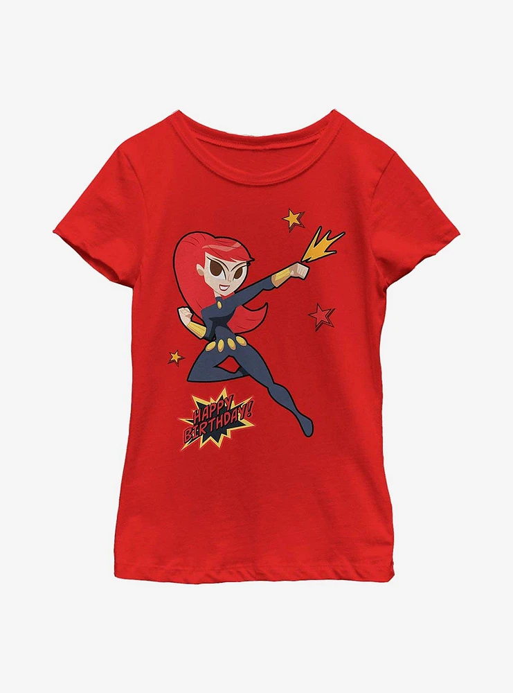 Marvel Black Widow Birthday Youth Girls T-Shirt