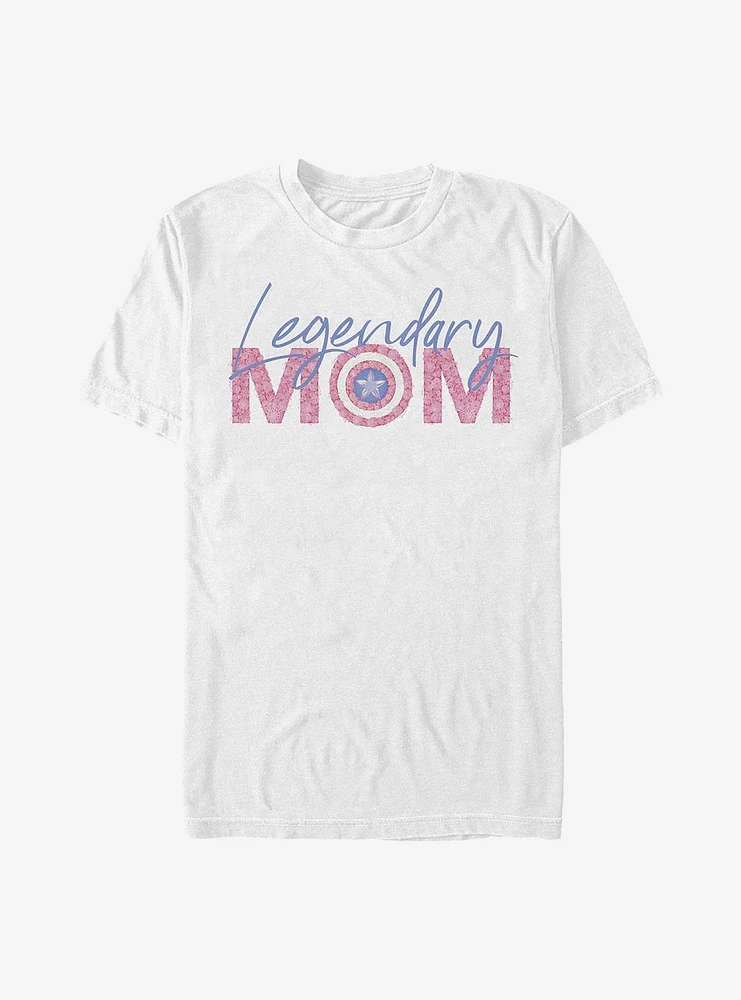Marvel Captain America Legendary Mom Flowers T-Shirt
