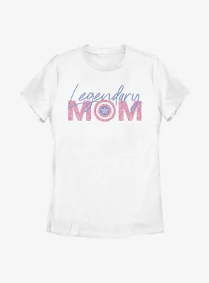 Marvel Captain America Legendary Mom Flowers Womens T-Shirt