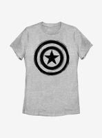 Marvel Captain America Woodcut Cap Womens T-Shirt