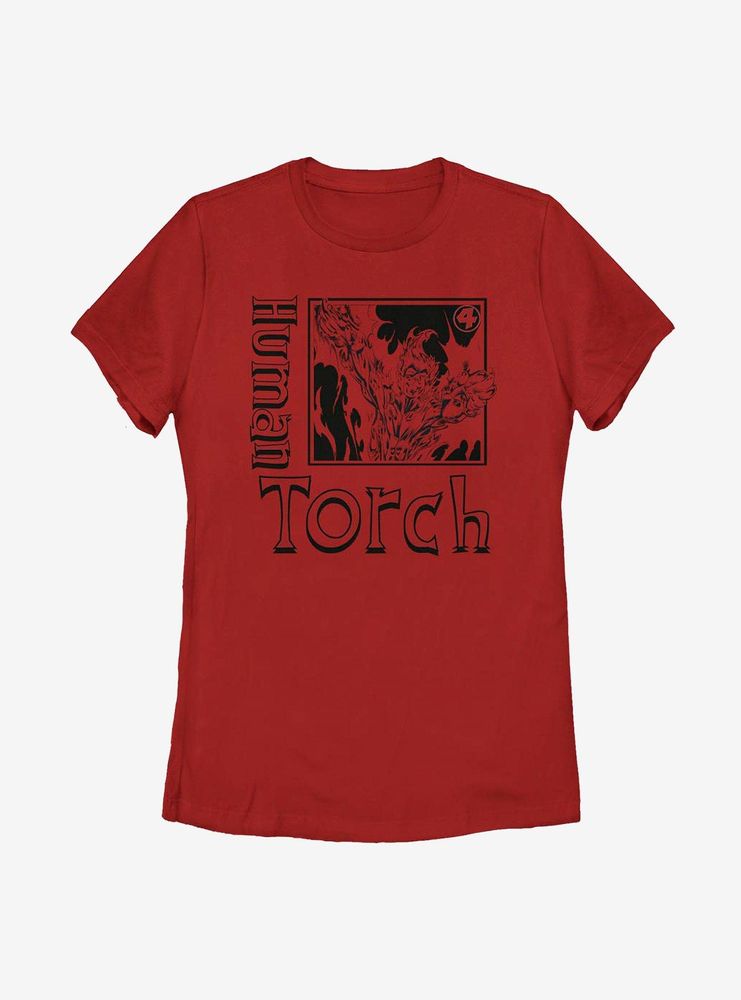 Marvel Fantastic Four Torch Pose Womens T-Shirt