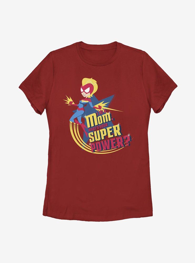 Marvel Captain Super Power Mom Womens T-Shirt