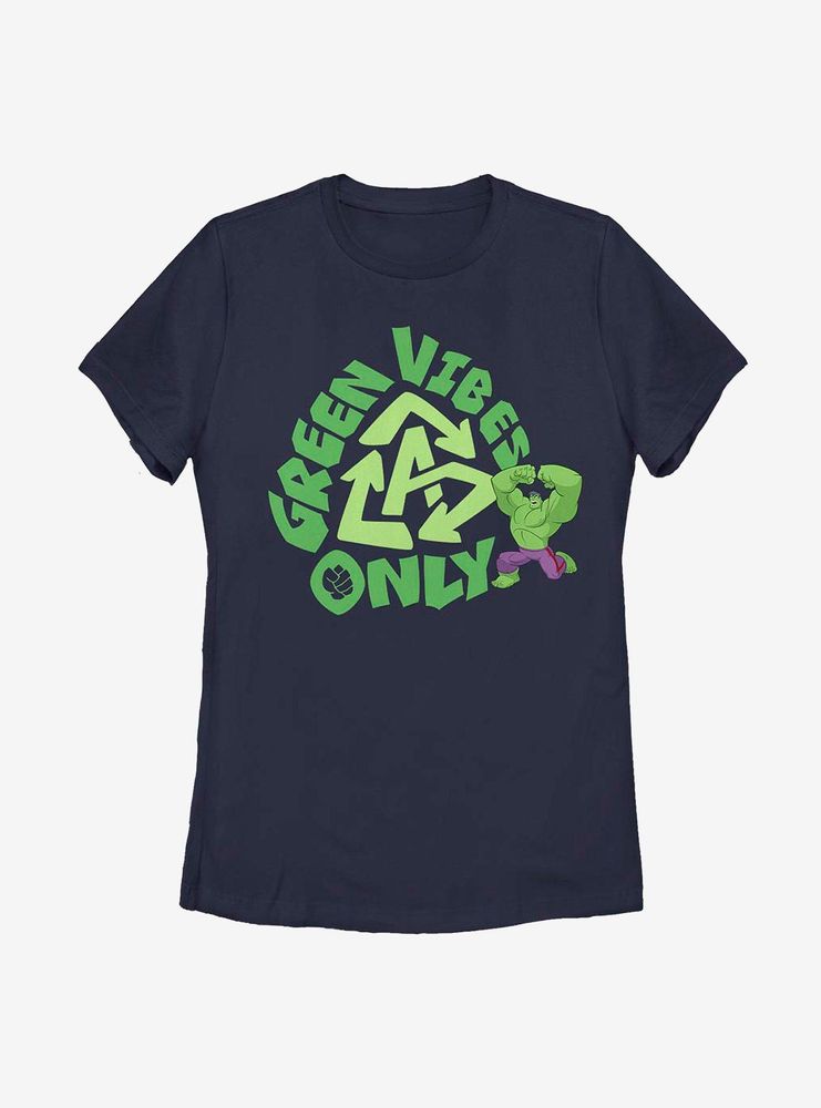Marvel Hulk Green Vibes Womens T-Shirt