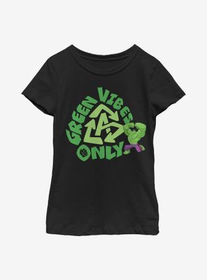 Marvel Hulk Green Vibes Youth Girls T-Shirt
