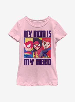 Marvel Hero Mom BoxUp Youth Girls T-Shirt