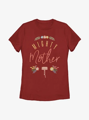 Marvel Thor Might Mother Floral Womens T-Shirt