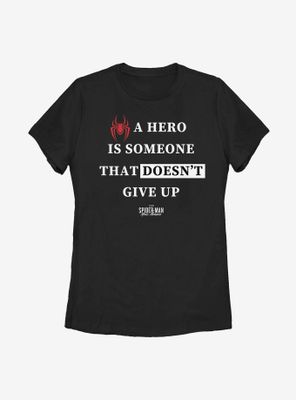 Marvel Spider-Man Hero Text Womens T-Shirt