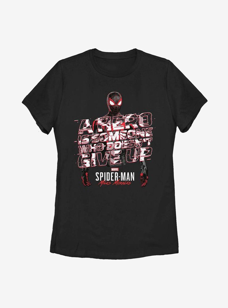 Marvel Spider-Man A Hero Editorial Womens T-Shirt