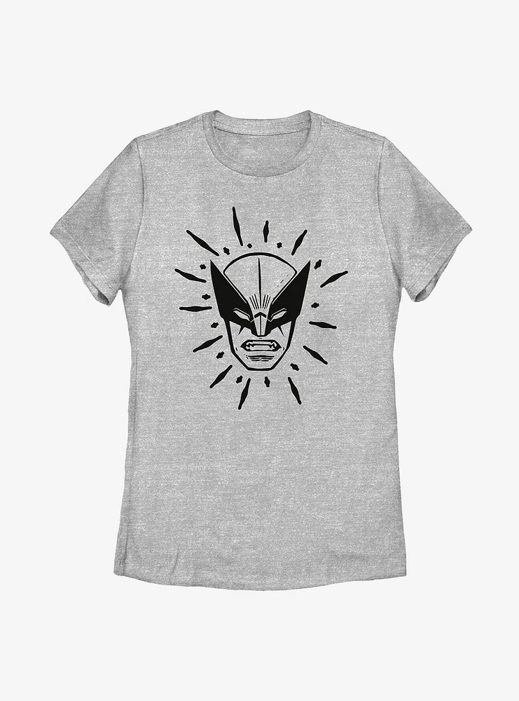 Marvel Wolverine Head Womens T-Shirt