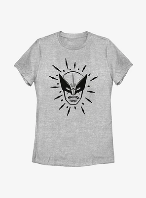 Marvel Wolverine Head Womens T-Shirt