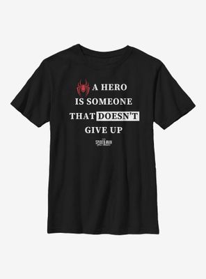Marvel Spider-Man Hero Text Youth T-Shirt