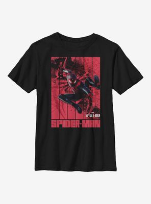 Marvel Spider-Man Panel Morales Paint Youth T-Shirt