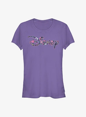 Disney Classic Floral Fill Logo Girls T-Shirt