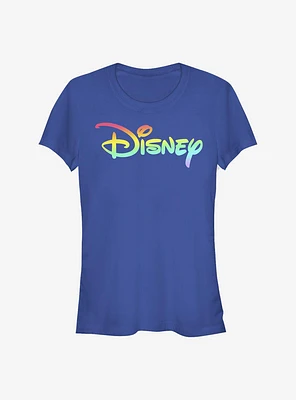 Disney Classic Rainbow Fill Logo Girls T-Shirt