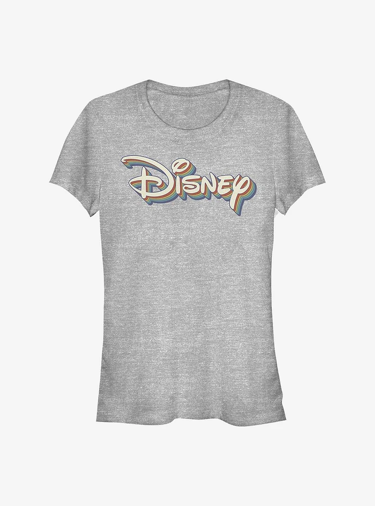 Disney Classic Retro Rainbow Logo Girls T-Shirt