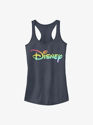 Disney Classic Rainbow Fill Logo Girls Tank