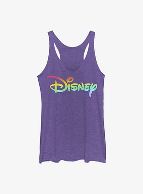 Disney Classic Logo Rainbow Fill Girls Tank