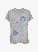 Disney Lilo & Stitch Retro Tropical Tonal Girls T-Shirt