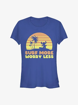 Disney Lilo & Stitch Surf More Worry Less Girls T-Shirt