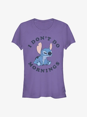 Disney Lilo & Stitch Don't Do Mornings Girls T-Shirt