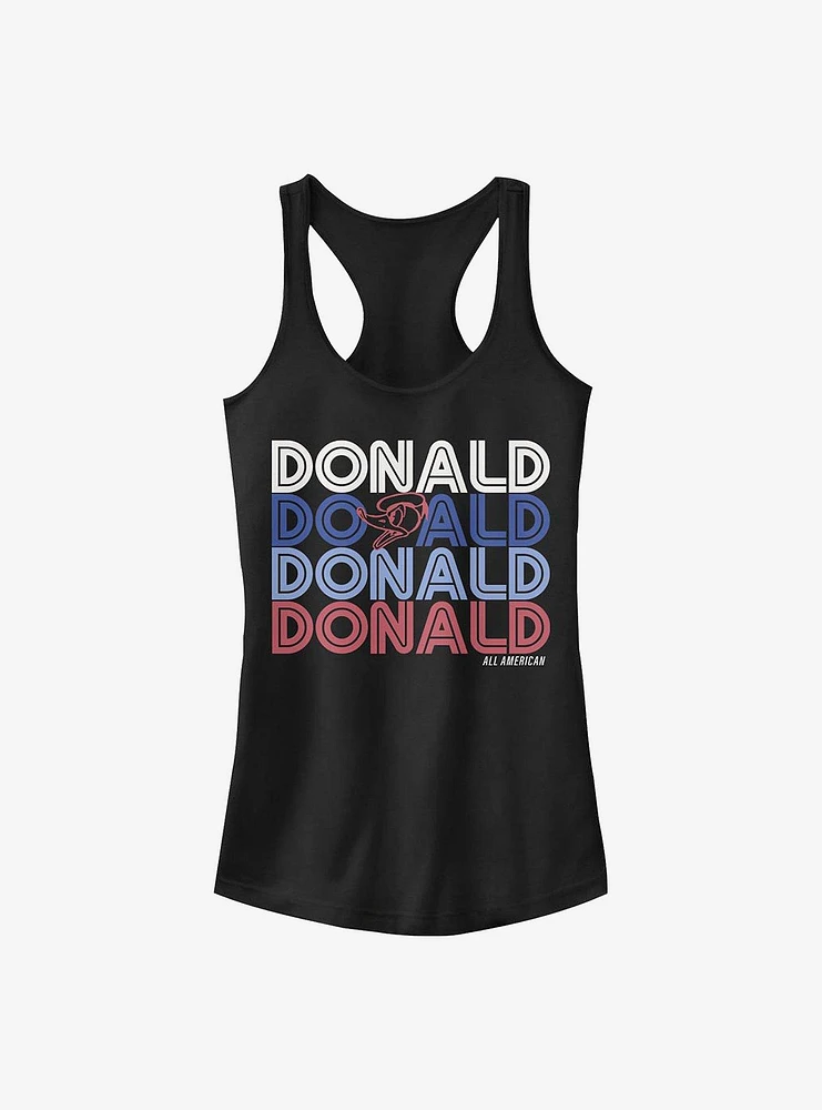 Disney Donald Duck Retro Stack Girls Tank