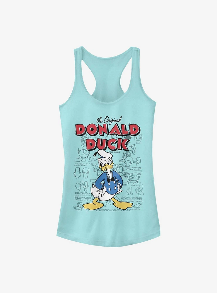 Disney Donald Duck Original Sketchbook Girls Tank