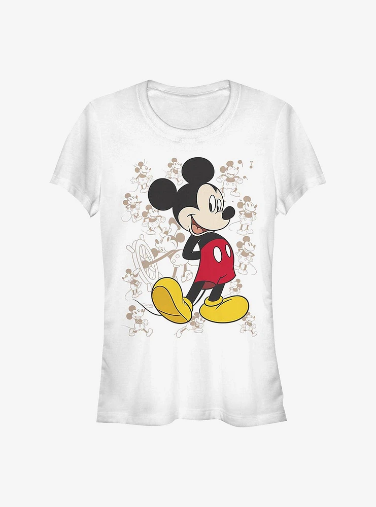 Disney Mickey Mouse Many Mickey's Girls T-Shirt