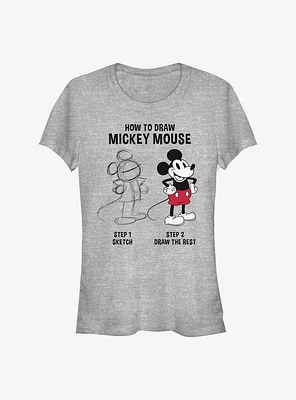 Disney Mickey Mouse Drawing Girls T-Shirt