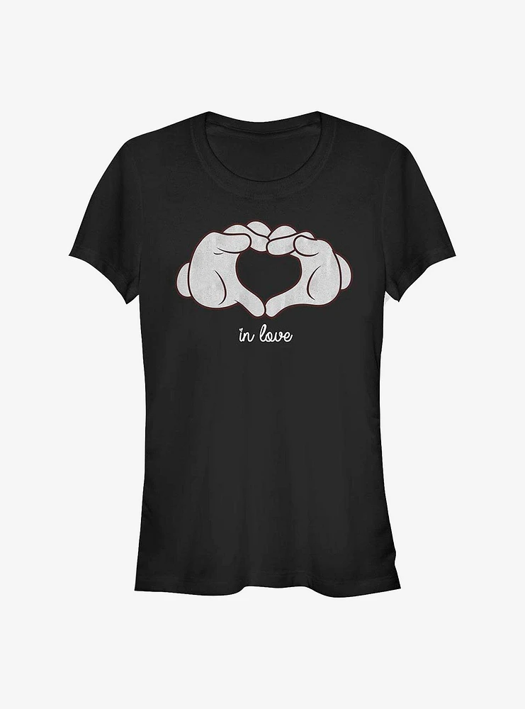 Disney Mickey Mouse Glove Heart Girls T-Shirt