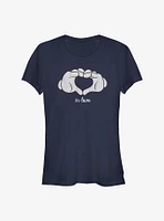 Disney Mickey Mouse Glove Heart Girls T-Shirt