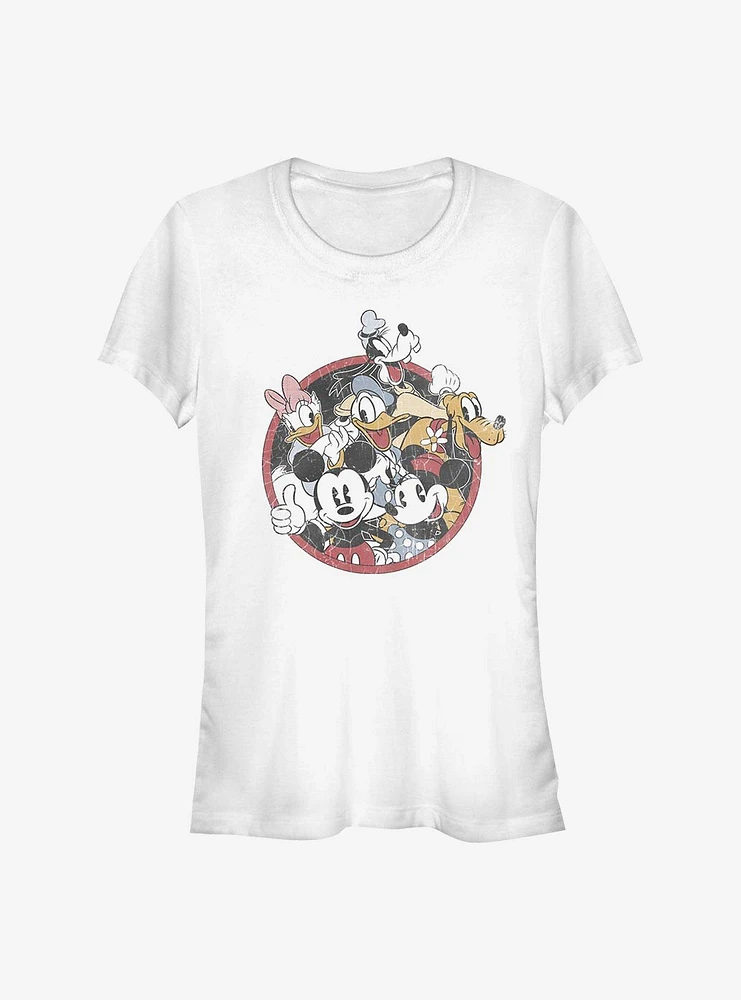 Disney Mickey Mouse Retro Groupie Girls T-Shirt