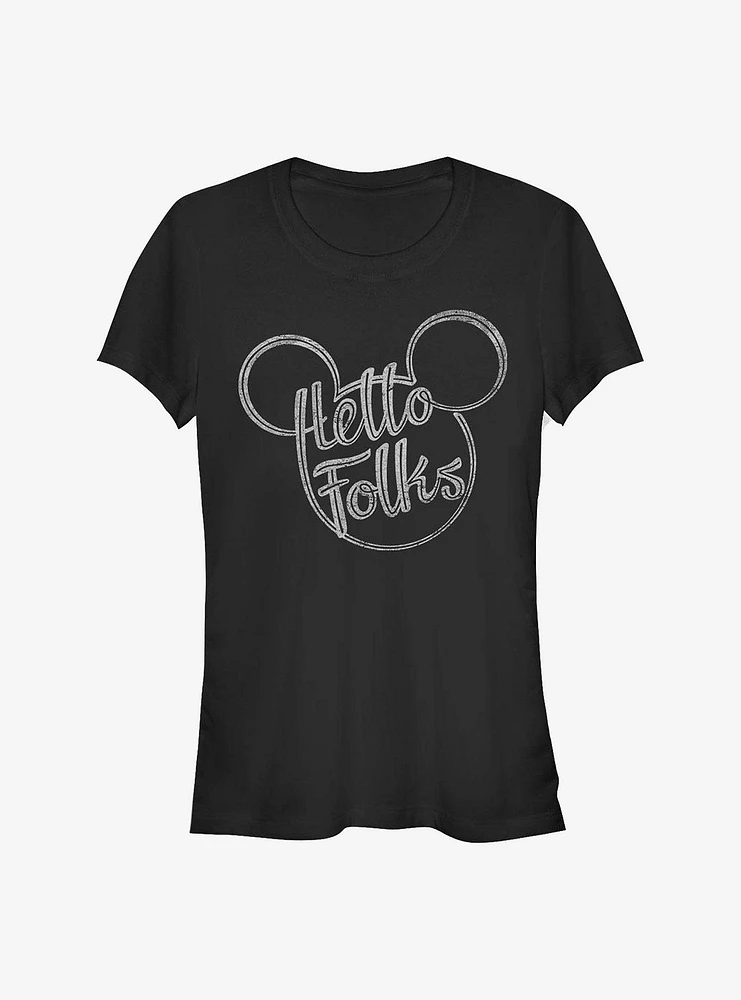 Disney Mickey Mouse Hello Folks Girls T-Shirt