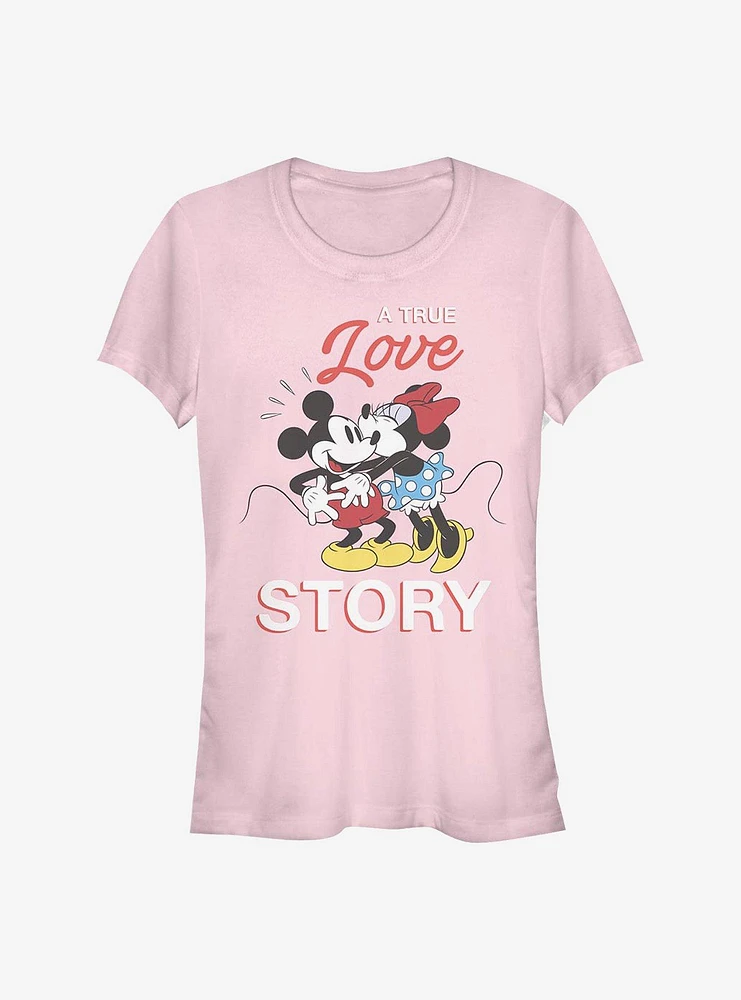 Disney Mickey Mouse True Love Story Girls T-Shirt