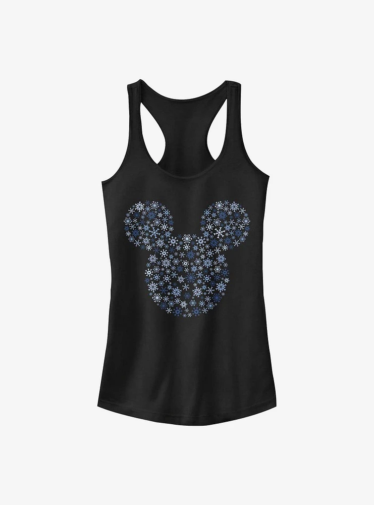 Disney Mickey Mouse Ear Snowflakes Girls Tank