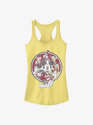 Disney Mickey Mouse & Friends Vintage Holiday Girls Tank Top