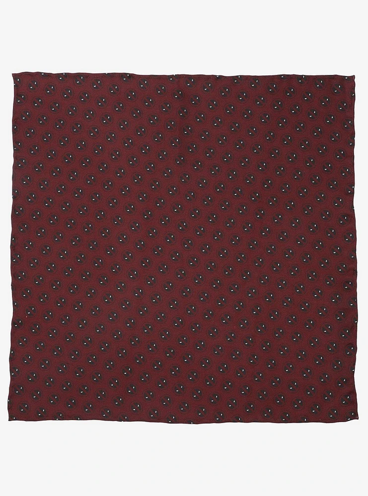 Marvel Deadpool Red Mask Silk Pocket Square